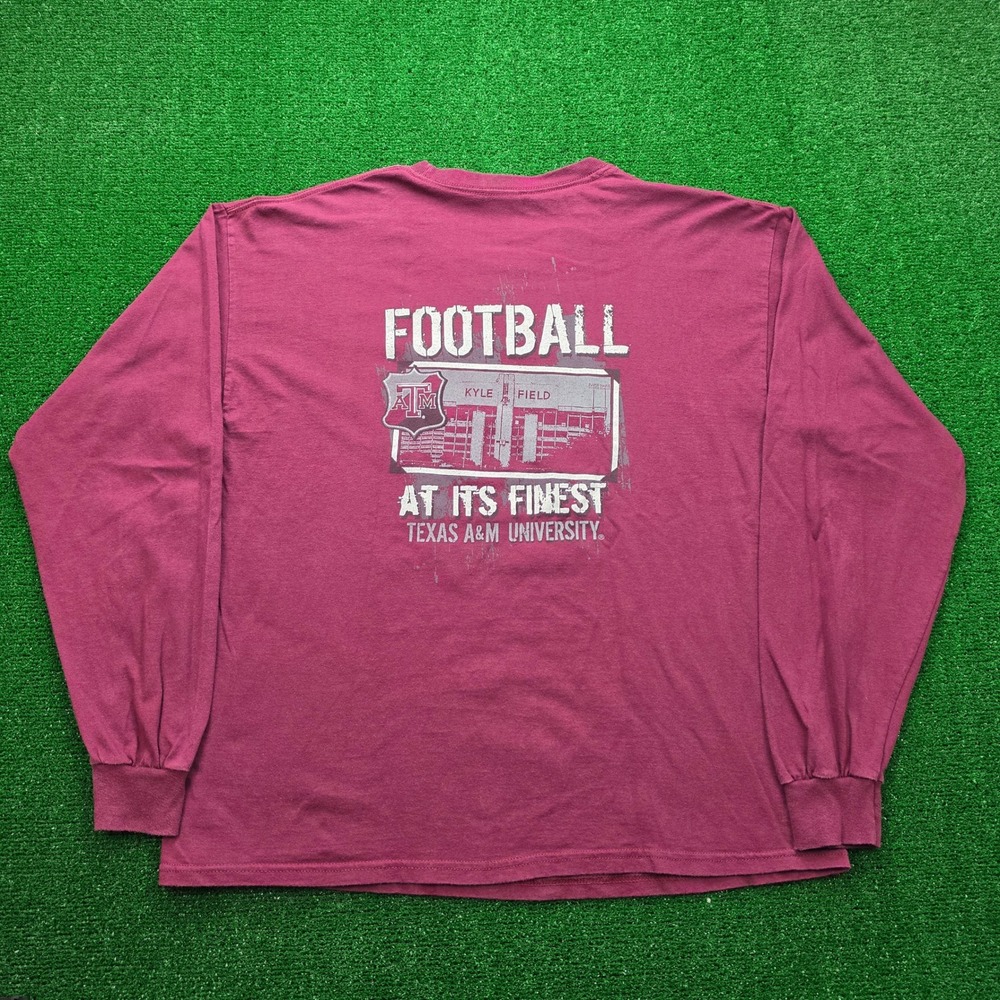 Texas‎ A&M Aggies Football Kyle Field Long Sleeve Shirt Mens XL Maroon College